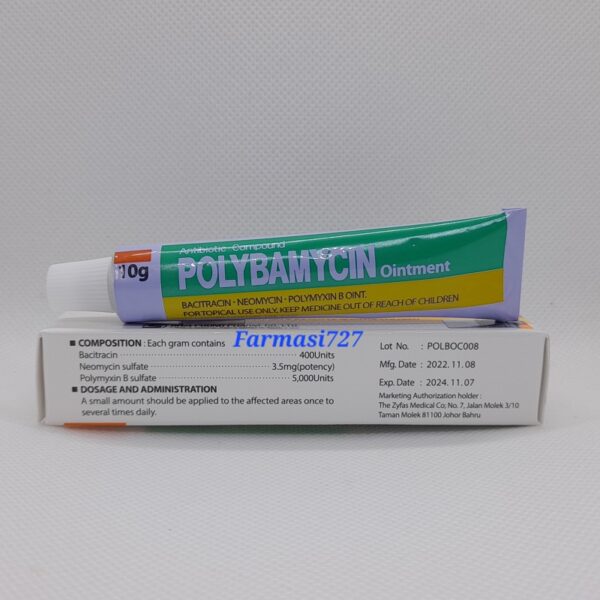 Polybamycin 3 in 1 Antibiotic Ointment 3合1 抗生素膏 Salap Antibiotik