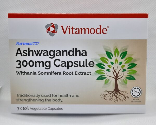 ASHWAGANDA 300mg Capsule Withania Somnifera Root Extract Vitamode
