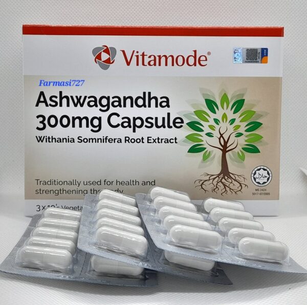 ASHWAGANDA 300mg Capsule Withania Somnifera Root Extract Vitamode