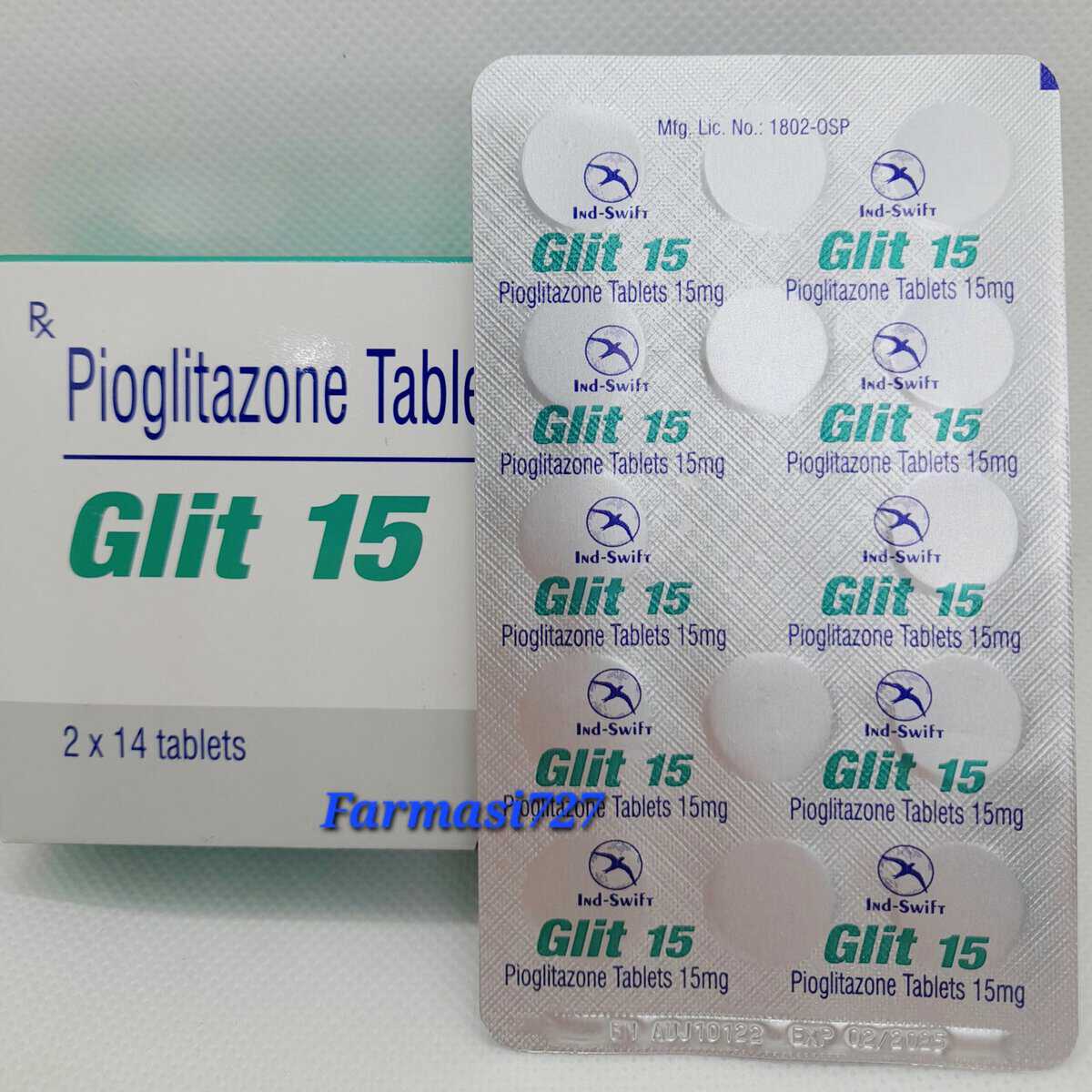 GLIT 15mg Pioglitazone Tablet By Ind-Swift